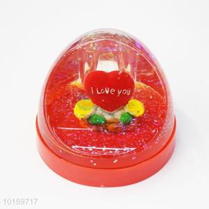 Red decorative loving heart acrylic penholder