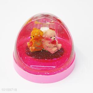Pink decorative bear acrylic penholder