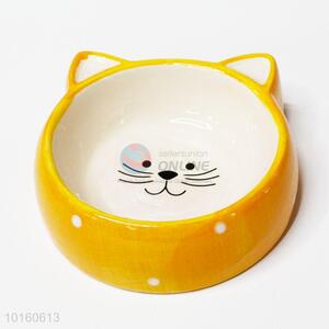Top Quality Cartoon Cat Shaped Pets Feeding Bowl