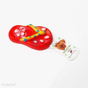 Red Cute Cartoon Slipper Shape Rubber Toys for Pets