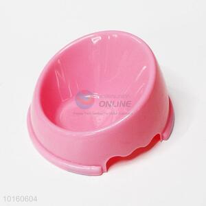Cute Pink Pet Portable Plastic Travel Feeding Bowl