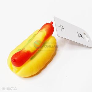 Emulational Hot Dog Shaped Squeaker Rubber Toys for Pets