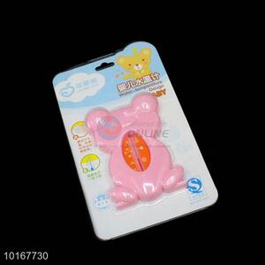 Cute pink frog shape water thermometer