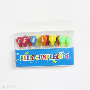 Cute design letter printed birthday candle