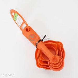Orange Color Kitchen Plastic Measuring Spoons Set