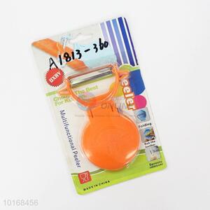 Orange Color Plastic Stainless Steel Fruit and Vegetable Peeler