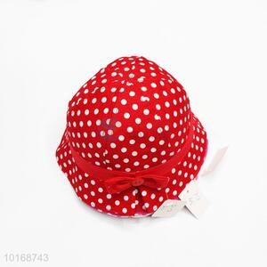 Wholesale Spotted Round Hats&Caps for Girls with Bowknot