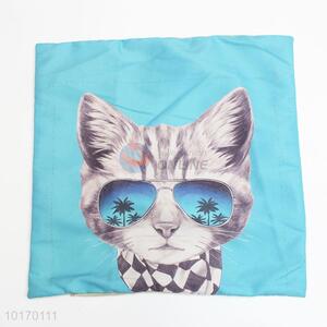 Blue cat printing bolster <em>pillow</em> cover/cushion cover