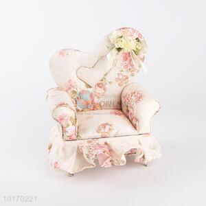 Wholesale flower pattern velvet sofa shaped <em>jewelry</em> box