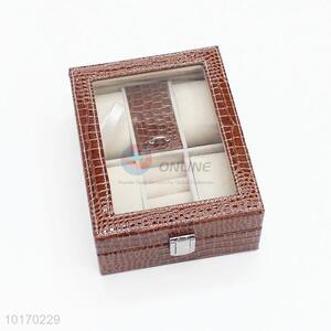 Top quality brown PU storage box/<em>jewelry</em> box