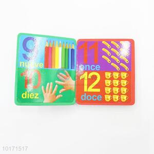 Kids numbers educational colored book