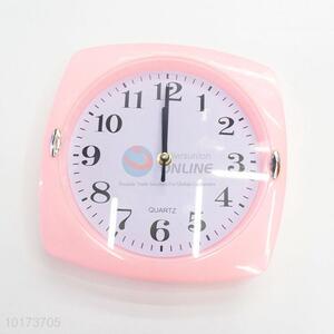 Factory Direct Simple Style Pink Wall Clock for Promotion