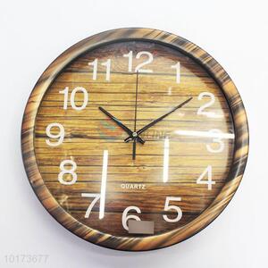 Cheap Wholesale Vintage Decorative Round Shaped Glass&Plastic Wall Clock