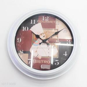 Factory Direct Living Room Fashion Printed Glass&Plastic Wall Clock