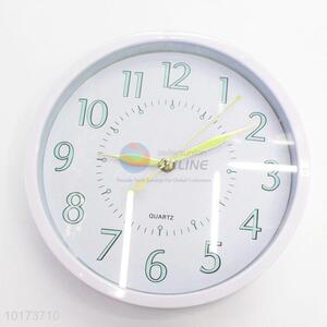 Cheap High Quality White Round Shaped Glass&Plastic Wall Clock