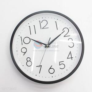 Best Selling Black Round Shaped Glass&Plastic Wall Clock