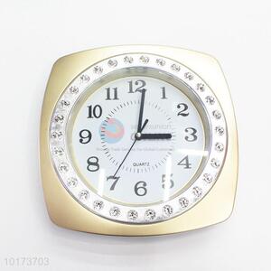 High Quality Utility Golden Glass&Plastic Wall Clock