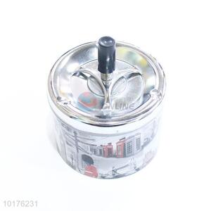 Elegant designed metal ashtray jar