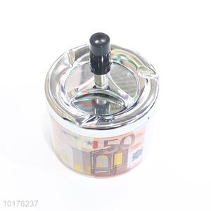 Stylish designed metal ashtray jar