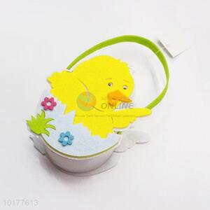 Hot sale pure manual non-woven fabrics craft bag with cute yellow duck