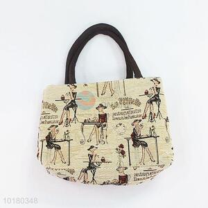 New Design Hemp Shopping Bag with Double Zippers Tote Bag