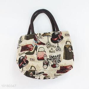 Factory Direct Hemp Shopping Bag with Double Zippers Hand Bag