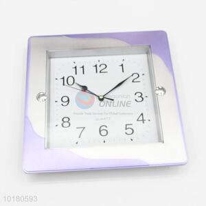 Office Decor Simple Style Square Shaped Plastic Wall Clock