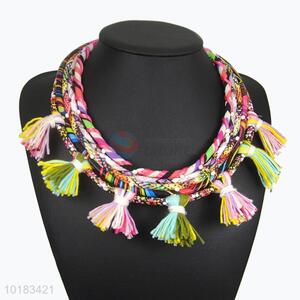 Pretty Cute <em>Jewelry</em> Woven Necklace with Tassels