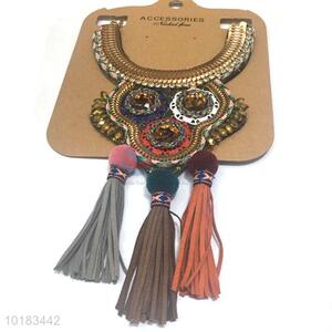 High Quality Women Fashion Alloy Necklace With Tassels