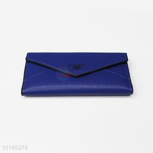 Hot Sale Blue Rectangular PU Purse/<em>Wallet</em> for Ladies