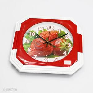 Factory Direct Printed Red Wall Clock For Sale