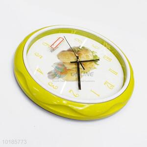 Simple Creative Customed Yellow Wall Clock For Wholesale