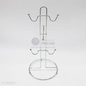 Top Quality  W Spiral Shaped Stainless Steel Cup Holder Rack Shelf Stand