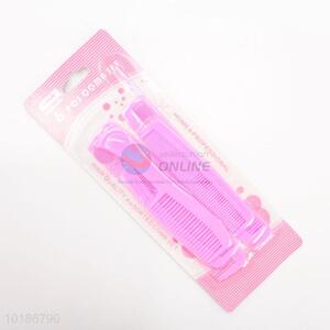 Professional Pink 6 Pieces Utility Plastic Hair Comb Set