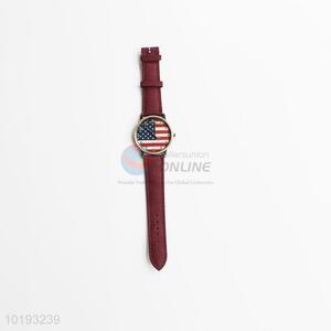 Vintage American Flag Pattern Watch Quartz Wrist Watch