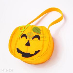 Hot Sale Pumpkin Shaped Halloween Felt Tote Bag for Kids