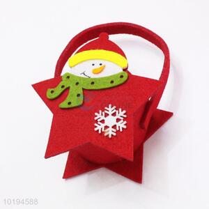 China Factory Snowman Shape Christmas Felt Gift Bag for Children