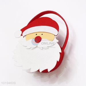 Factory Direct Hand Bag Christmas Felt Candy Bag in Santa Claus Shape