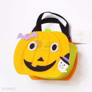 Latest Arrival Pumpkin Shape Halloween Gift Bag Candy Felt Bag for Kids