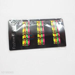 High quality wholesale striped pattern hair clips for girls