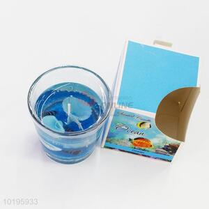 Best Selling Ocean Shell Transparent Glass Jar Gel Candle
