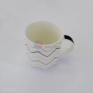 Factory Hot Sell Simple Style Striped Coffee Mug Ceramic Cup