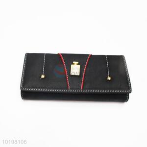 Delicate Black Rectangular Purse/Wallet for Daily Use