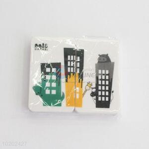 2 Pieces/Lot Custom Good Quality Cartoon Style Soft Erasers School Office Supplies