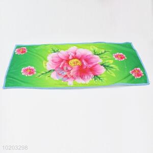 Hot sale flower pattern microfiber cleaning towel