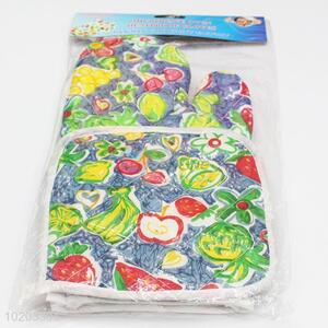 Wholesale polyester oven gloves with pad