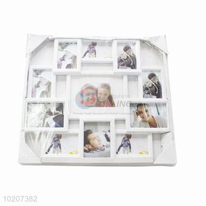 White plastic family tree photo frame