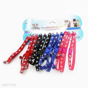 Colorful Pet Collars&Leashes With Dogs'Footprints Pattern