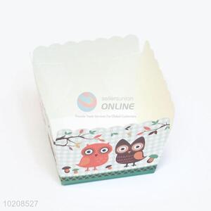 Disposable Lovely Owl Pattern Paper Cake Cup