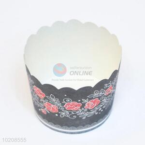 Flower Pattern Round Shape Paper Cake Cup